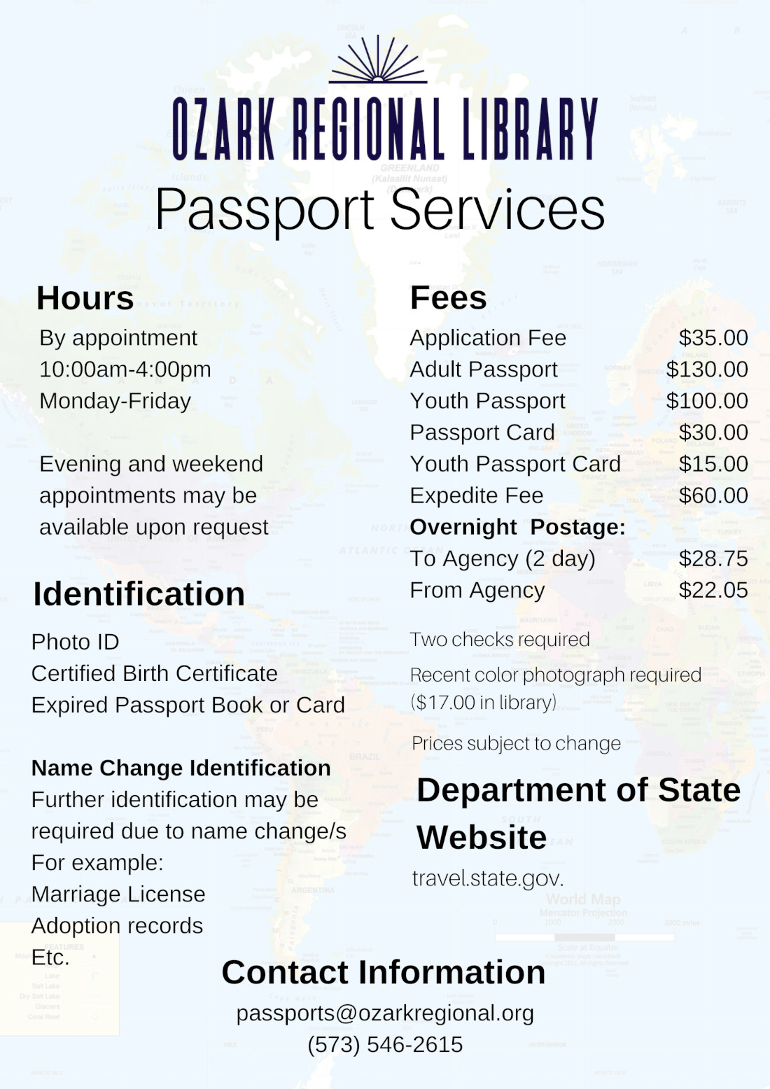 Passport Services Flyer